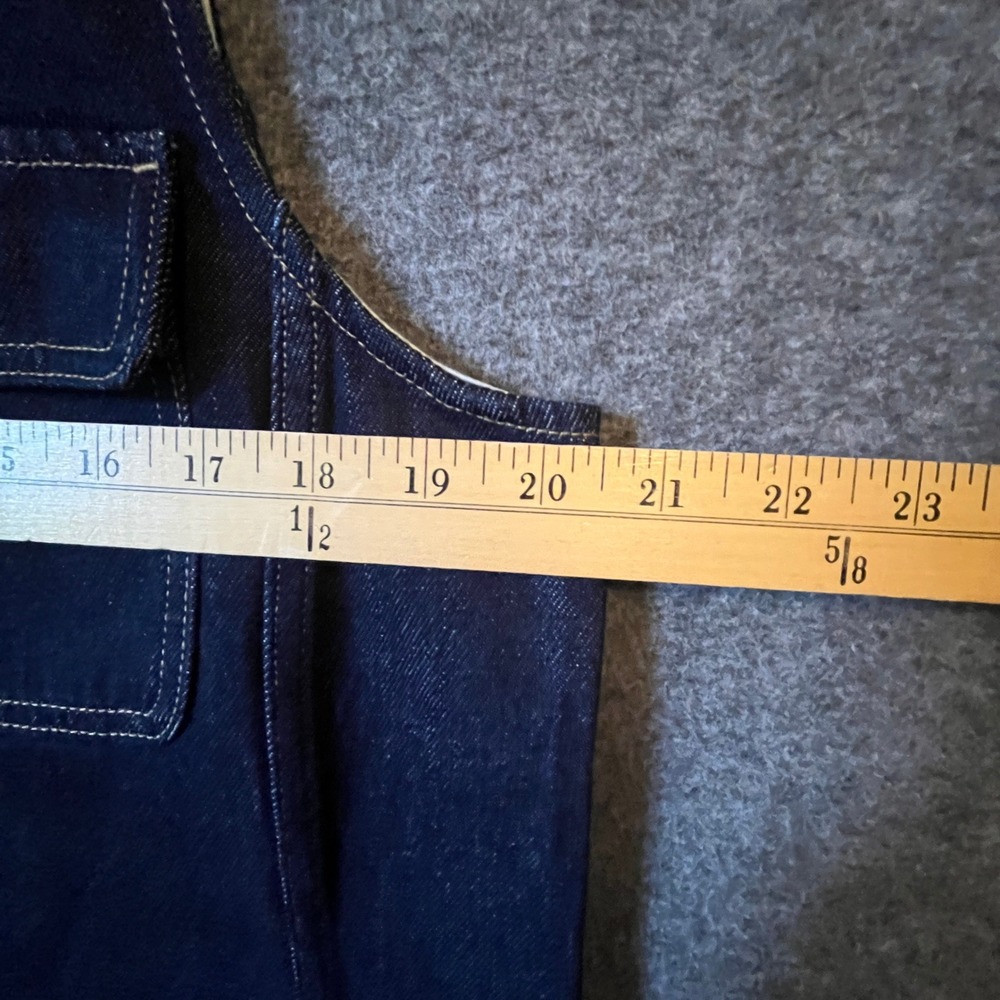 J.Crew Patch Pocket Denim Shift Dress NWT Women L Sleeveless Mini Utility Office - Picture 6 of 12